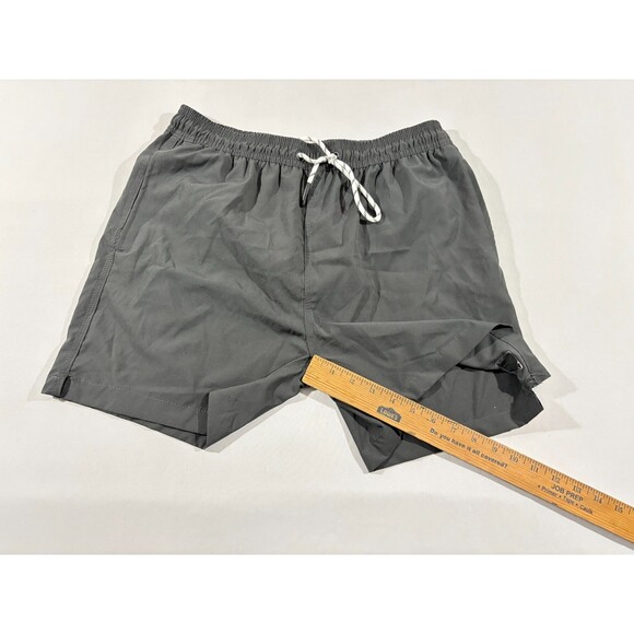 Spicy Tuna Swim Trunks Shorts Mens 5" Pockets Poly Blend Stretch Gray Sz S - Picture 6 of 10
